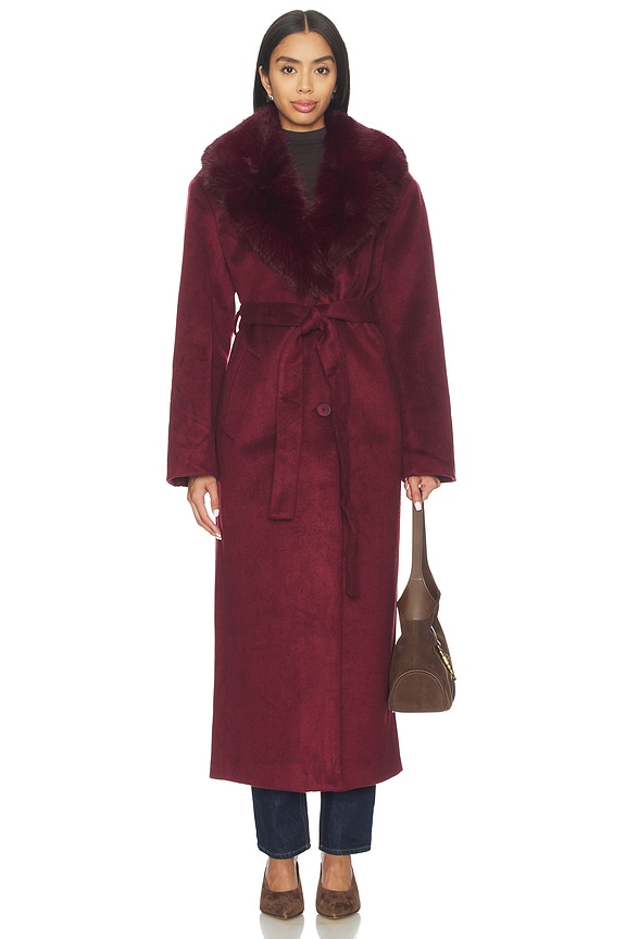 view 1 of 3 x REVOLVE Tillie L Coat in Burgundy