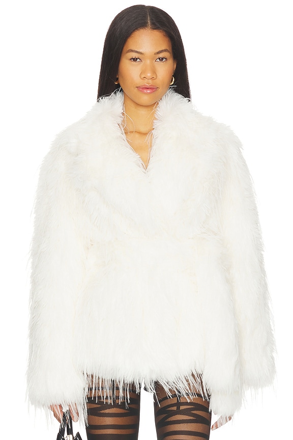 view 1 of 4 Isla Faux Fur Coat in Ivory