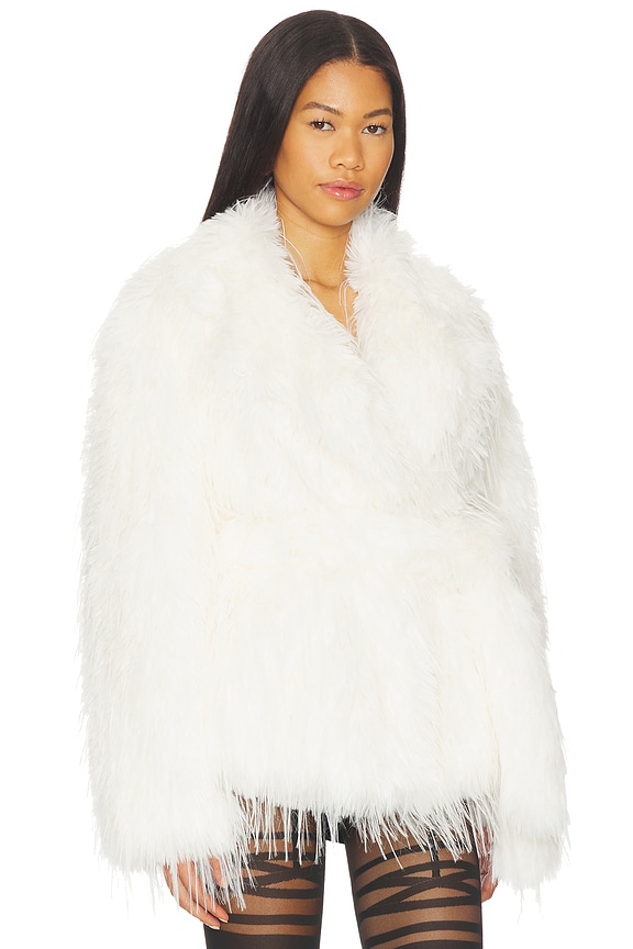 view 2 of 4 Isla Faux Fur Coat in Ivory