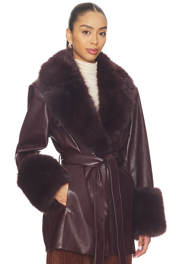view 2 of 4 Rosabella Faux Fur Blazer Coat in Vamp