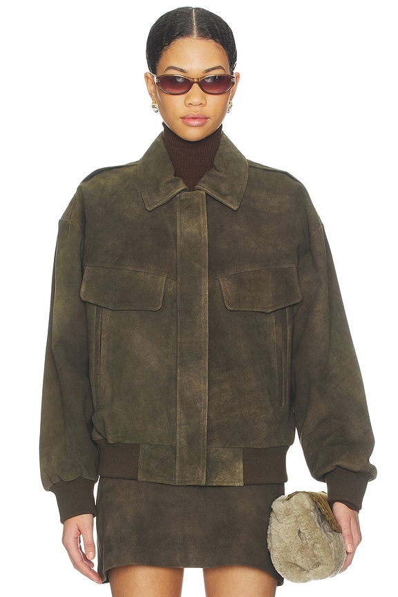 view 2 of 5 Trevanna Suede Jacket in Distressed Brown