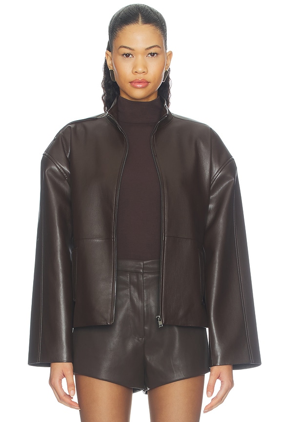 view 2 of 5 Harlow Jacket in Dark Brown