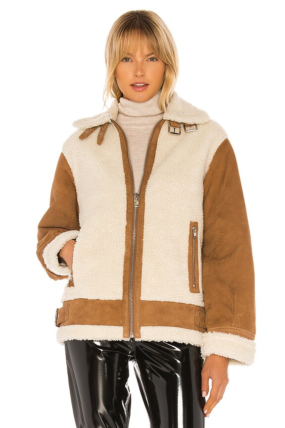 view 2 of 5 Colby Jacket in Cognac & Ecru