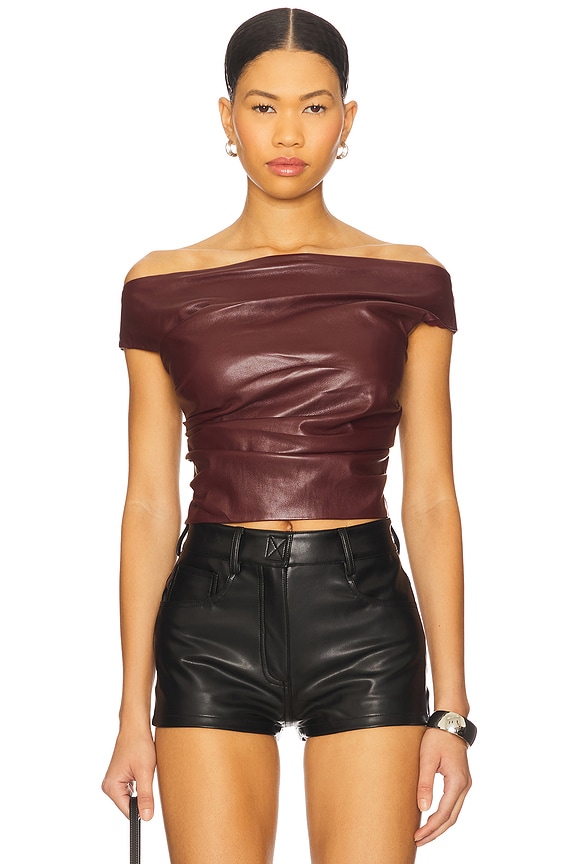 view 1 of 4 Ines Top in Burgundy
