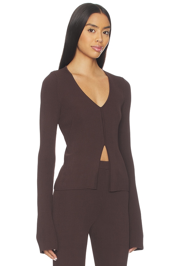 view 2 of 4 Araceli Top in Dark Brown