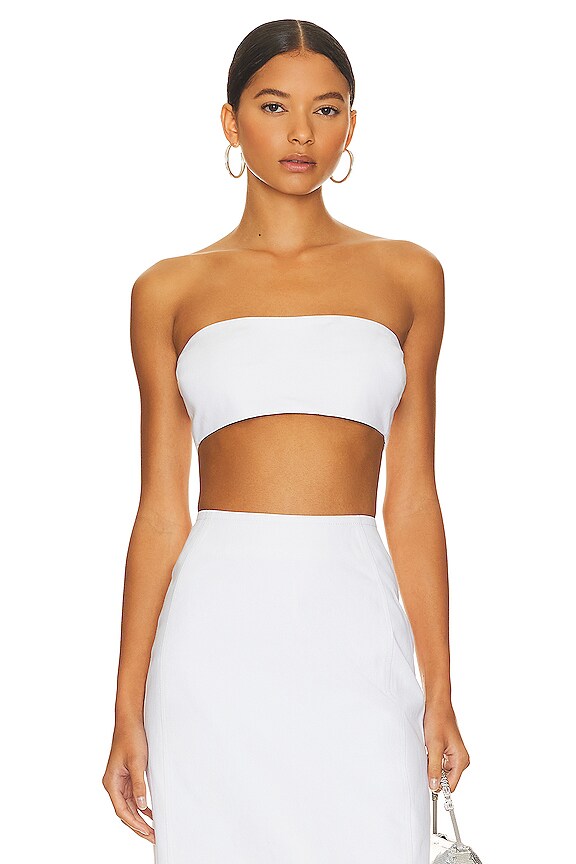 view 2 of 5 TOP RECORTADO DENIM DINA in White