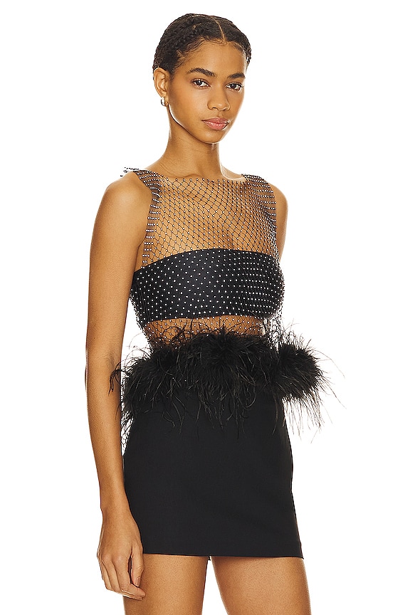 view 2 of 5 УКРАШЕННЫЙ ТОП PIA in Black