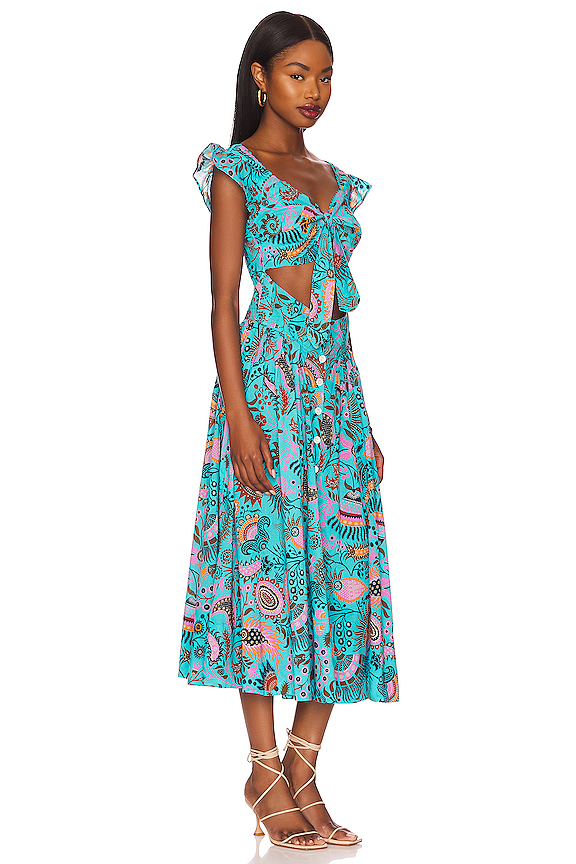 view 2 of 3 ПЛАТЬЕ AMALIA in Molly Turquoise Print