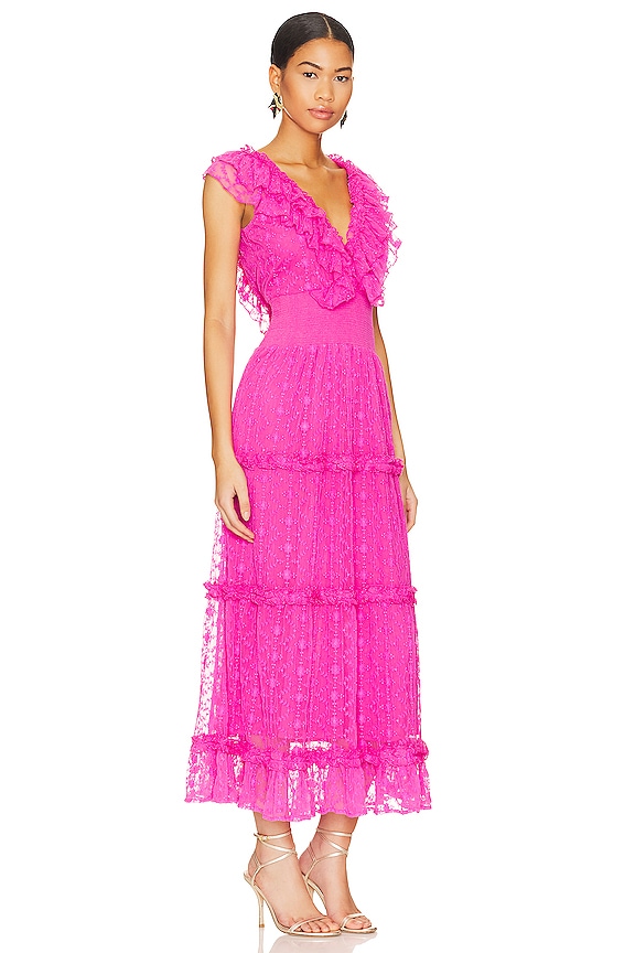 view 2 of 3 ROBE AZALEA in Clare Hot Pink Lace