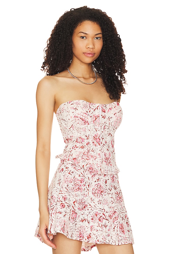 view 2 of 4 CORSET VALERIA in Shira Pink Print