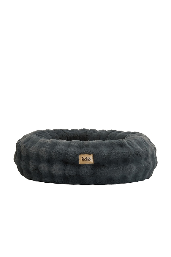 view 2 of 3 Small Bubble Round Pet Bed in Shadow Grey