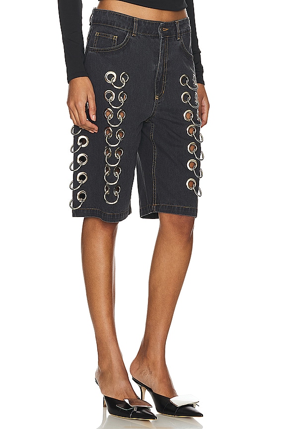 view 2 of 4 Pierced Boyfriend's Short in Charcoal
