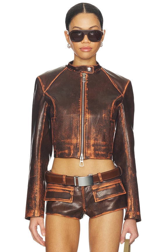 view 2 of 5 Race Jacket in Terracotta