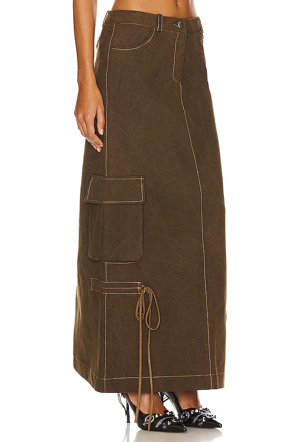 view 2 of 4 ЮБКА МАКСИ КАРГО in Wood Brown