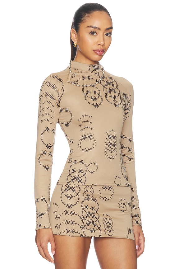 view 2 of 4 Piercer Turtleneck Top in Beige