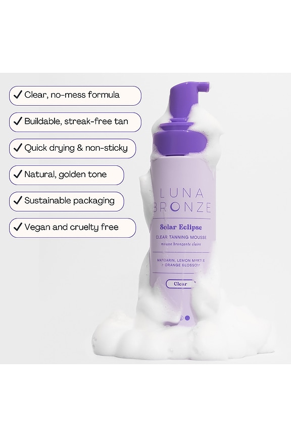 view 2 of 5 Solar Eclipse Clear Tanning Mousse in 