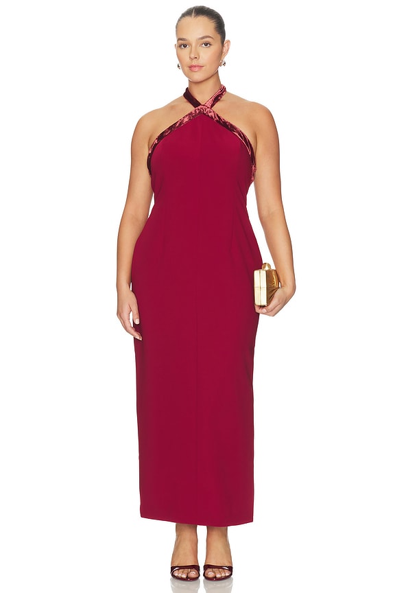 view 2 of 6 by Marianna Lali Maxi Dress in Burgundy