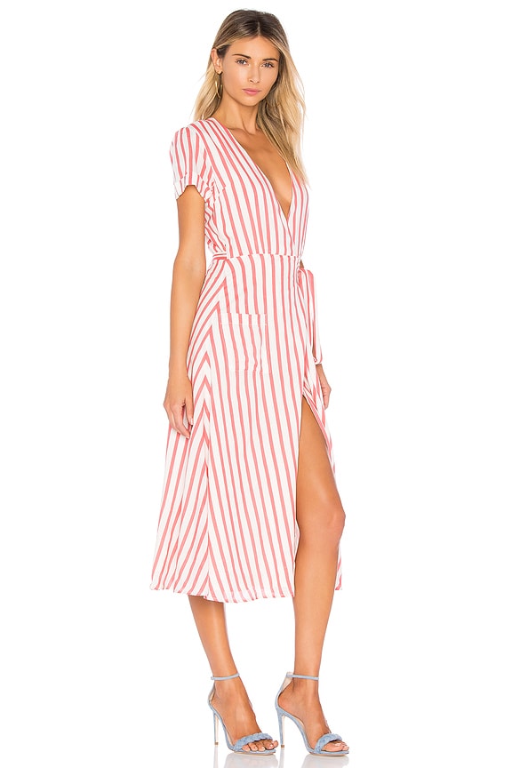 view 2 of 3 VESTIDO MIDI TUSCY in Red Stripe