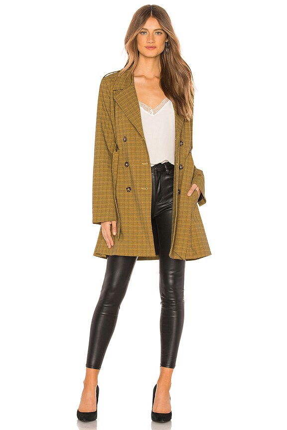 view 2 of 4 The Milena Mini Dress in Yellow Plaid