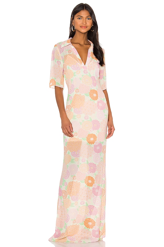 view 2 of 4 ROBE MAXI MICHELINE in Peach Floral