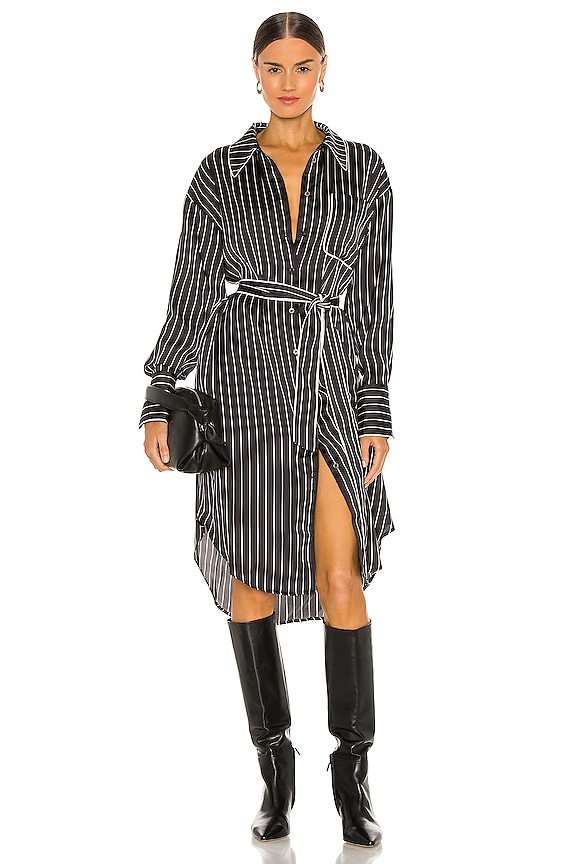 view 1 of 3 Layla Midi Dress in Black & Ivory Pin