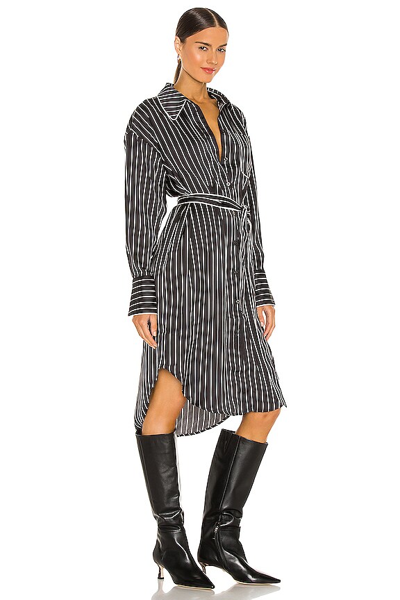 view 2 of 3 Layla Midi Dress in Black & Ivory Pin