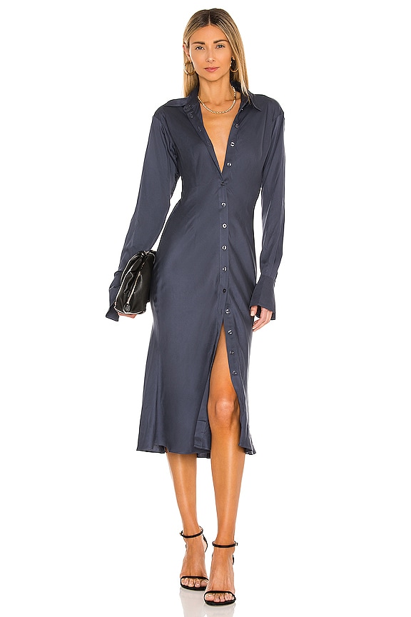 view 2 of 4 VESTIDO MIDI MIA in Navy Blue