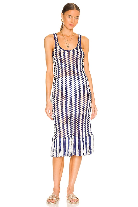 view 2 of 4 ROBE ARDAL in Navy & Ivory