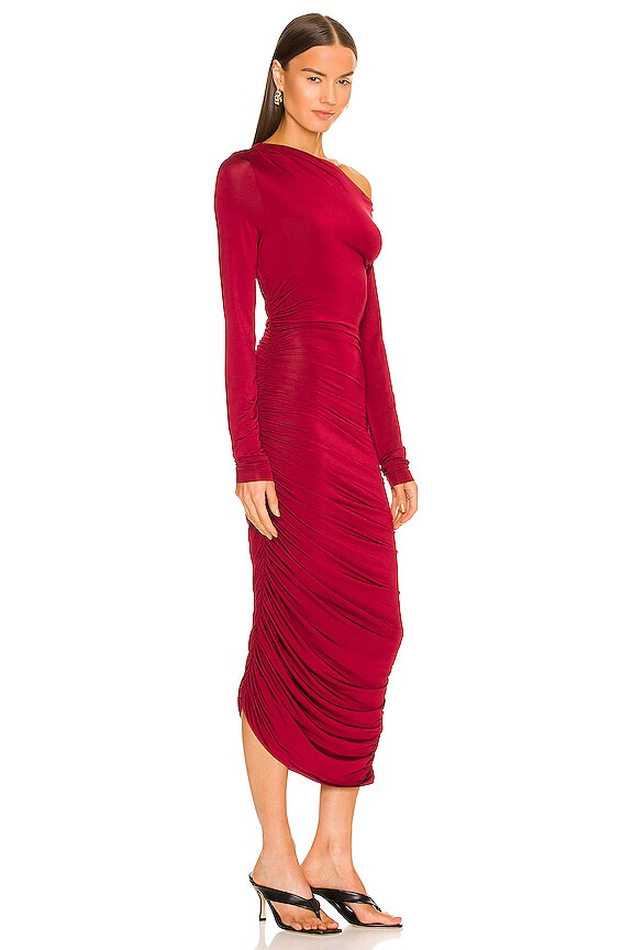 view 2 of 3 Valdis Midi Dress in Burgundy