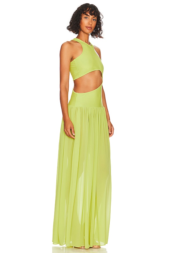 view 2 of 4 ROBE CACHET in Chartreuse