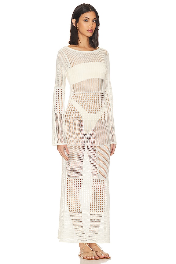 view 2 of 3 Evea Maxi Knit Dress in White