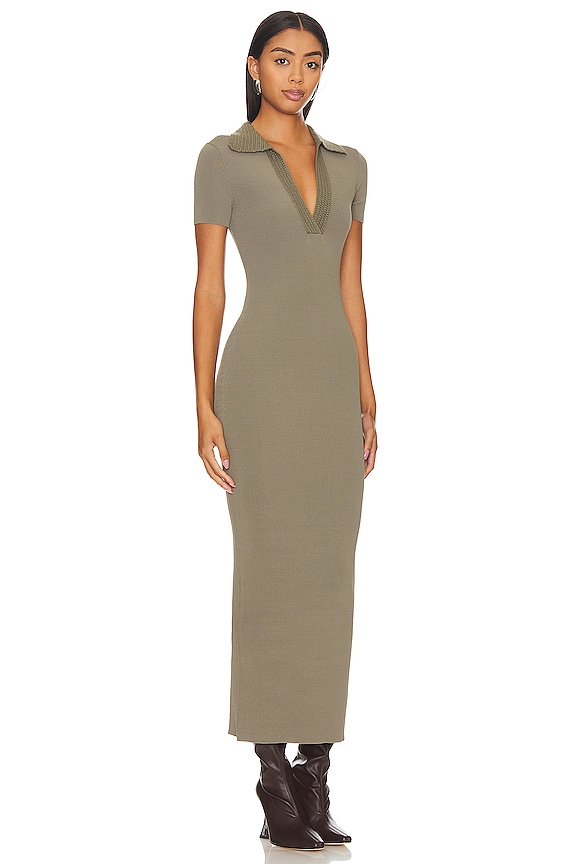 view 2 of 3 by Marianna Cannan Knit Dress in Army Grey