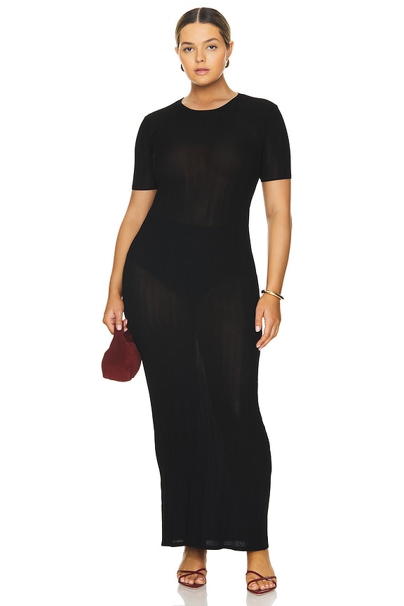 view 2 of 4 ROBE MI-LONGUE LEE in Black