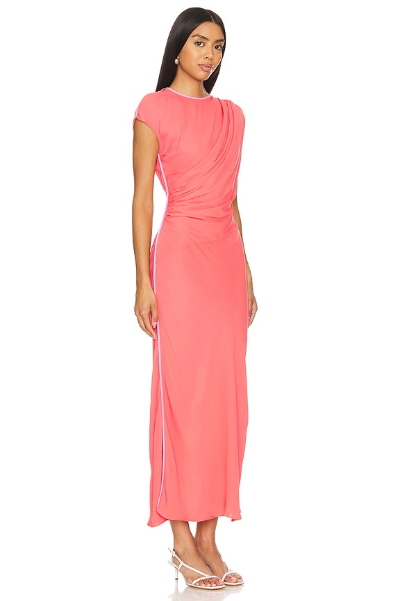 view 2 of 3 by Marianna Bardot Midi Dress in Coral & Purple