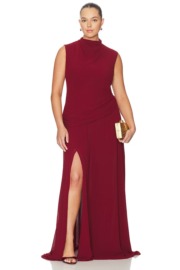 view 2 of 6 VESTIDO LARGO AMOUAGE in Wine
