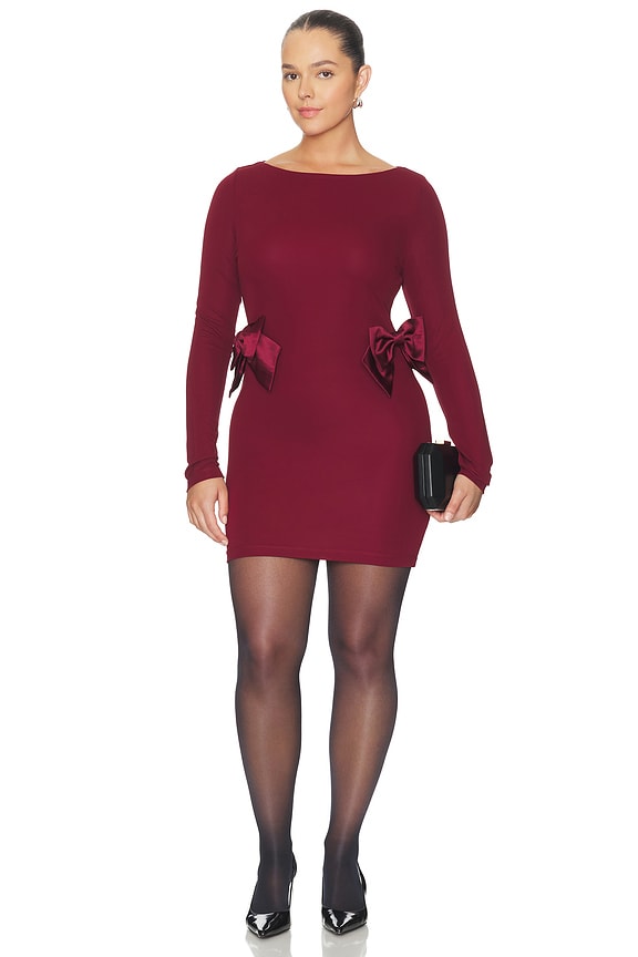 view 2 of 6 by Marianna Dinara Mini Dress in Burgundy