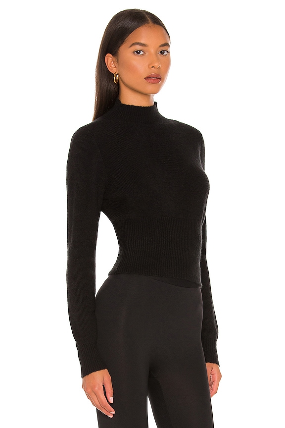 view 2 of 4 Missie Mock Neck in Black