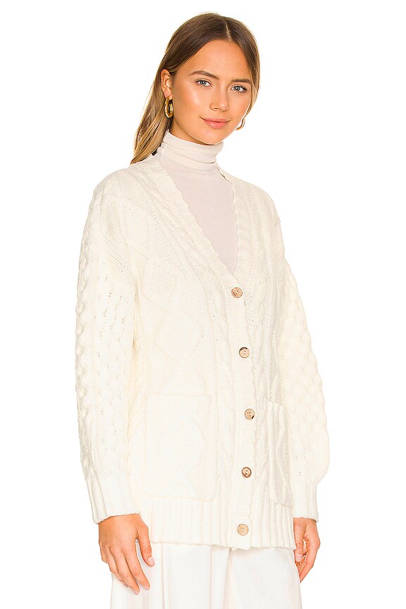 view 2 of 4 Amare Cable Cardigan in Ivory