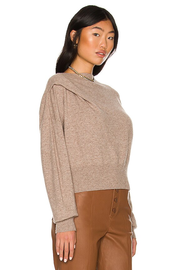 view 2 of 4 Linus Draped Sweater in Brown