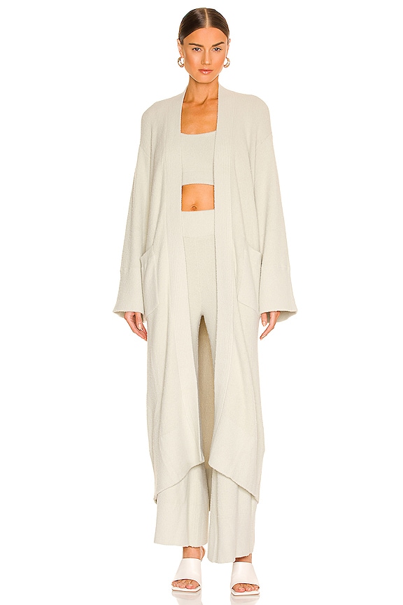 view 1 of 4 Finnian Knit Robe in Moss Gray