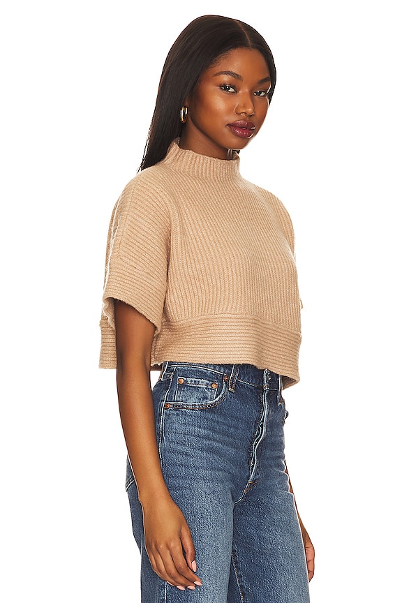 view 2 of 4 Aurela Mock Neck Pullover in Camel