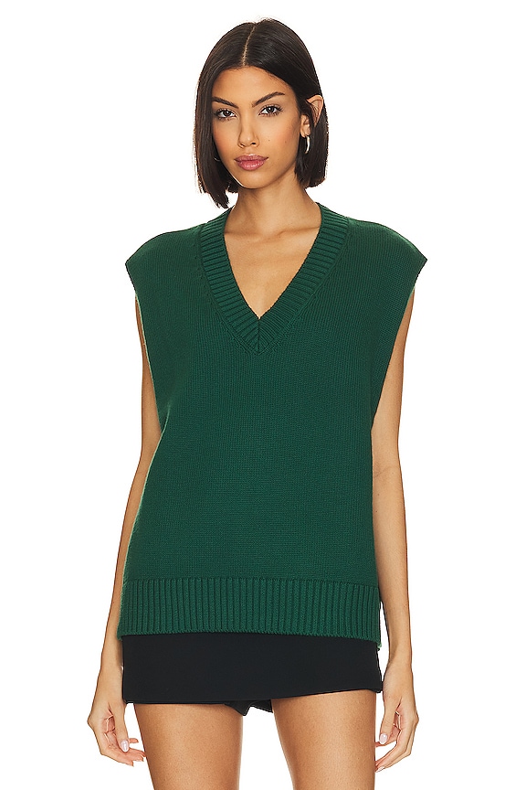 view 2 of 5 ЖИЛЕТКА-СВИТЕР OVERSIZED in Collegiate Green