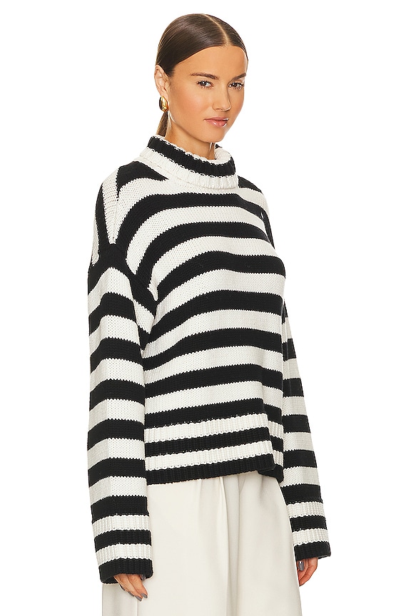 view 2 of 4 STELLAN STRIPED セーター in Black And White