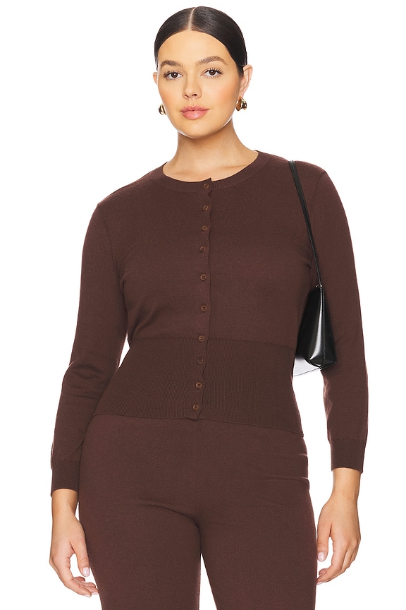 view 2 of 8 by Marianna Maradona Knit Cardigan in Brown