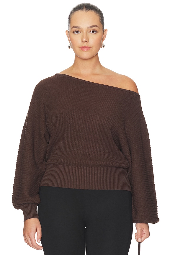 view 2 of 8 by Marianna Indre Sweater in Chocolate Brown