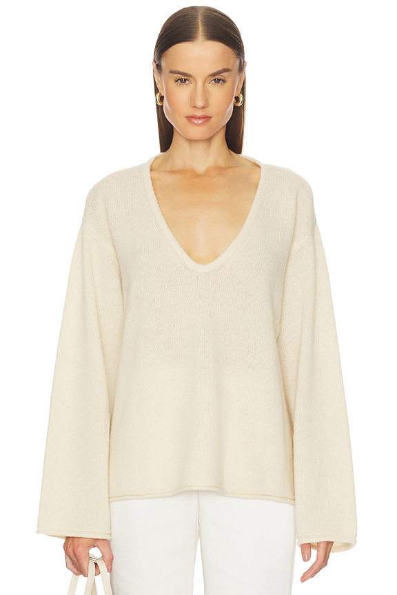 view 1 of 8 by Marianna Brenne Neck Sweater in Oat