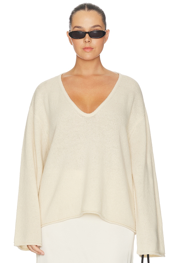 view 2 of 8 by Marianna Brenne Neck Sweater in Oat