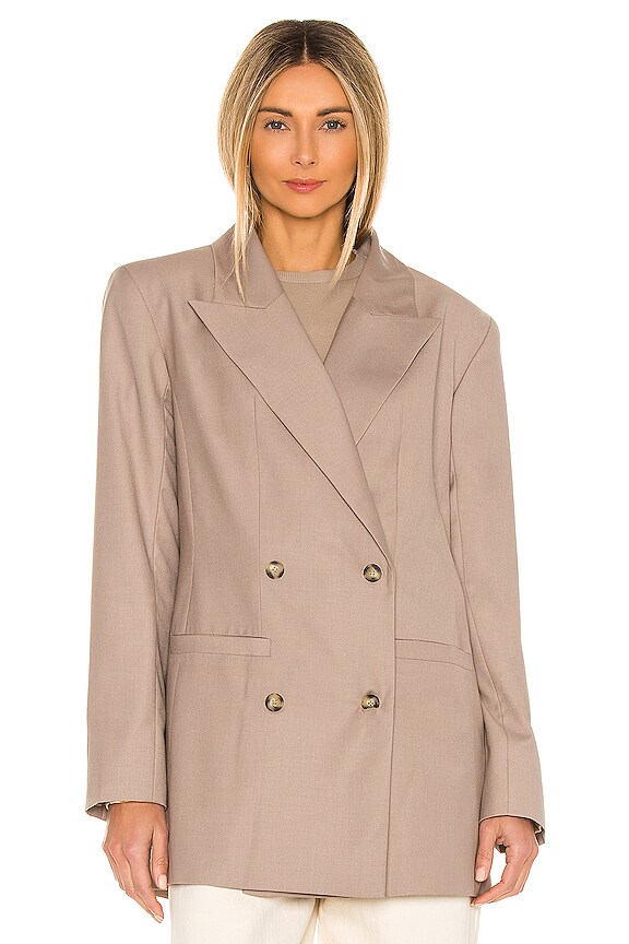 view 2 of 5 VESTE OVERSIZED DOUBLE BREASTED in Khaki