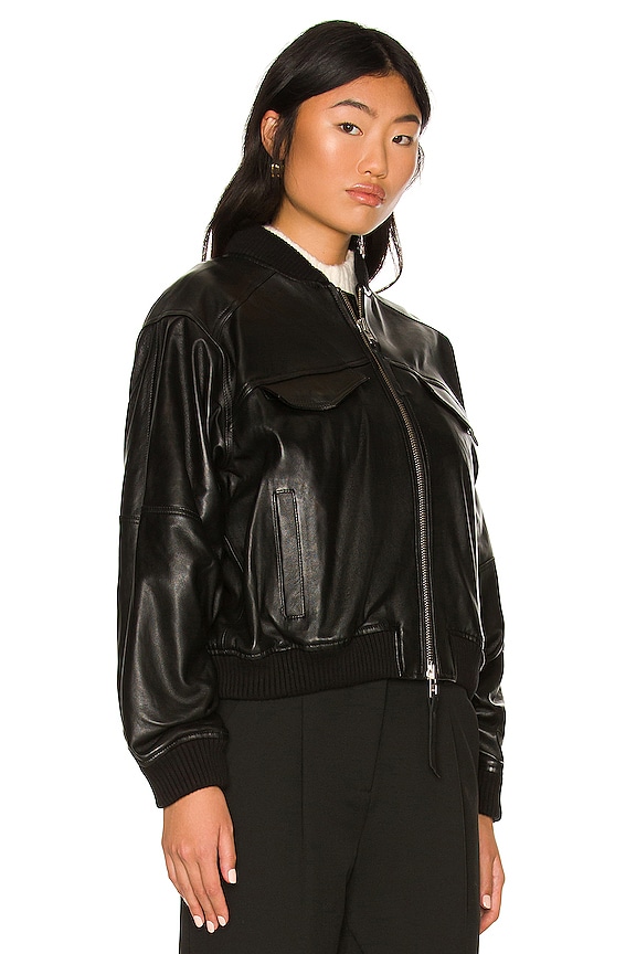 view 2 of 4 The Jo Leather Jacket in Black
