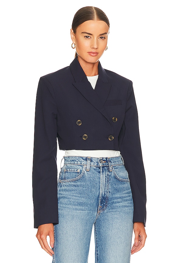 view 2 of 5 VESTE AVEN in Navy & Blue Stripe